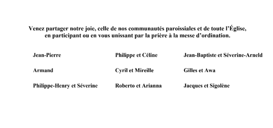 Venez partager notre joie !