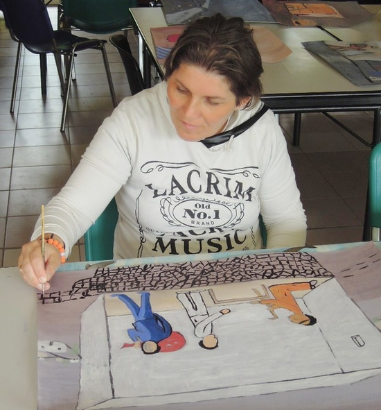 Isabelle en plein travail !