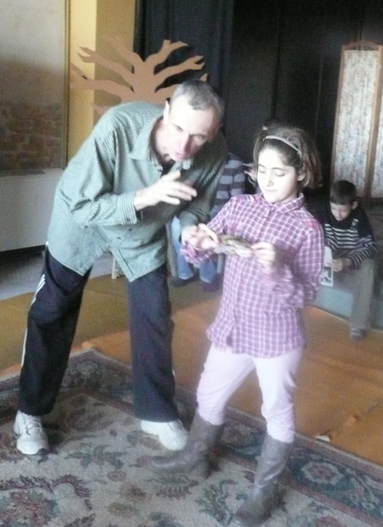Exercice théâtre avec Domenico